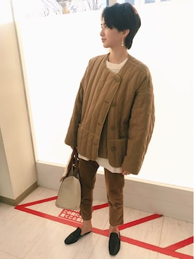 「BLACK BY MOUSSY（ブラックバイマウジー）のアイテム（その他アウター）」を使った、ヘジュ©︎さん（レディース・163cm）の春コーディネート