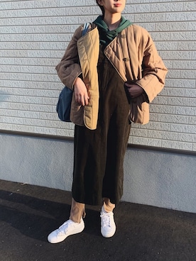 「BLACK BY MOUSSY（ブラックバイマウジー）のアイテム（その他アウター）」を使った、ヘジュ©︎さん（レディース・163cm）の冬コーディネート