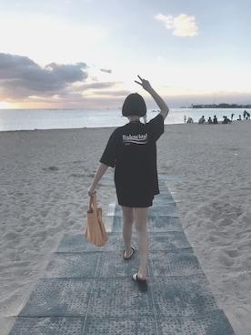 「海」｜「アイテム（その他シューズ）」を使った、ダイアンさん（レディース・157cm）の春コーディネート
