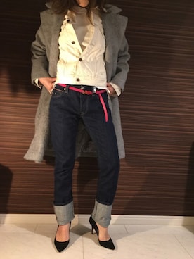 「YANUK（ヤヌーク）のアイテム（ジャケット/アウター）」を使った、onistaちゃんさん（レディース・162cm）の冬コーディネート