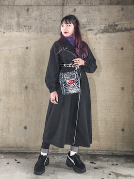 「FIG&VIPER（フィグアンドバイパー）のアイテム（バッグ）」を使った、FUKA さん（レディース・158cm）の春コーディネート