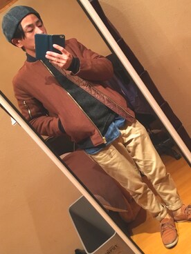 「asos（エイソス）のアイテム（ブルゾン）」を使った、takuyaさん（メンズ・158cm）の冬コーディネート