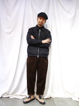 「SLICK（スリック）のアイテム（ブルゾン）」を使った、岛石小川さん（メンズ・174cm）の秋コーディネート