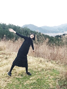 「tricot COMME des GARCONS（トリココムデギャルソン）のアイテム（ワンピース）」を使った、Kanocoさん（レディース・170cm）の冬コーディネート