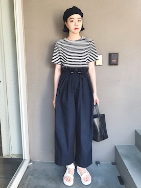 「Teva（テバ）のTeva / プラットフォーム ユニバーサル（サンダル）」を使った、Kanocoさん（レディース・170cm）の夏コーディネート