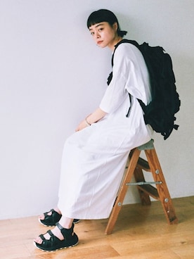 「JOURNAL STANDARD LUXE（ジャーナルスタンダード　ラックス）のアイテム（ワンピース/ドレス）」を使った、Kanocoさん（レディース・170cm）の夏コーディネート