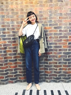 「haco!（ハコ）のアイテム（テーラードジャケット）」を使った、Kanocoさん（レディース・170cm）の秋コーディネート