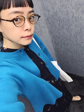 「ADIEU TRISTESSE（アデュートリステス）のアイテム（ノーカラージャケット）」を使った、Kanocoさん（レディース・170cm）の秋コーディネート