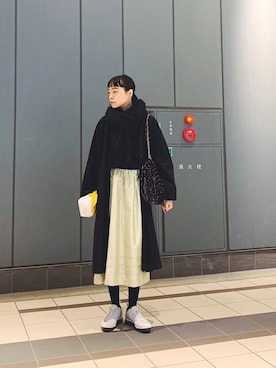 「NE QUITTEZ PAS!（ヌキテパ）のアイテム」を使った、Kanocoさん（レディース・170cm）の冬コーディネート