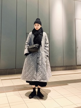「Kastane（カスタネ）のアイテム（その他アウター）」を使った、Kanocoさん（レディース・170cm）の冬コーディネート