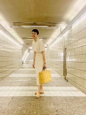 「SIRI SIRI（シリシリ）のアイテム」を使った、Kanocoさん（レディース・170cm）の春コーディネート