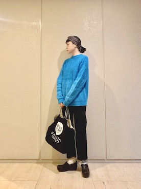 「Johnbull Private labo（ジョンブルプライベートラボ）のアイテム（パンツ）」を使った、Kanocoさん（レディース・170cm）の秋コーディネート