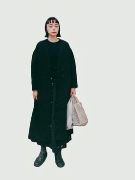 「45R（フォーティファイブアール）のアイテム（アクセサリー）」を使った、Kanocoさん（レディース・170cm）の冬コーディネート