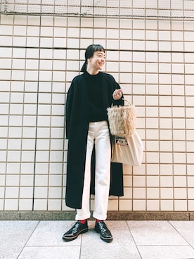 「Johnbull Private labo（ジョンブルプライベートラボ）のアイテム（パンツ）」を使った、Kanocoさん（レディース・170cm）の冬コーディネート