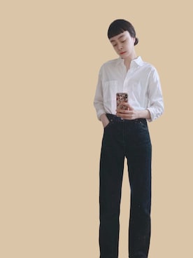 「Johnbull Private labo（ジョンブルプライベートラボ）のアイテム（パンツ）」を使った、Kanocoさん（レディース・170cm）の春コーディネート