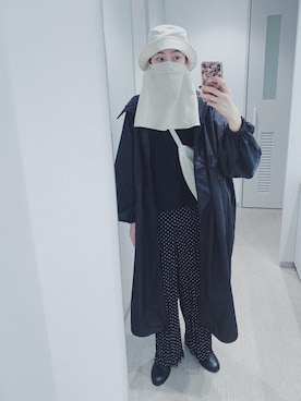 「長靴」｜「アイテム（ナイロンジャケット）」を使った、Kanocoさん（レディース・170cm）の夏コーディネート