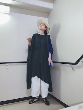 「TSUHARU by Samansa Mos2（ツハルバイサマンサモスモス）のアイテム」を使った、Kanocoさん（レディース・170cm）の夏コーディネート