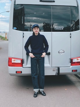 「Johnbull Private labo（ジョンブルプライベートラボ）のアイテム（パンツ）」を使った、Kanocoさん（レディース・170cm）の秋コーディネート
