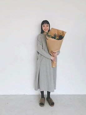 「Libra Cue（リブラ キュー）のアイテム（ワンピース/ドレス）」を使った、Kanocoさん（レディース・170cm）の冬コーディネート