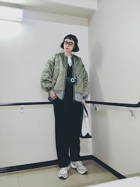 「JOURNAL STANDARD LUXE（ジャーナルスタンダード　ラックス）のアイテム（オールインワン・サロペット）」を使った、Kanocoさん（レディース・170cm）の冬コーディネート