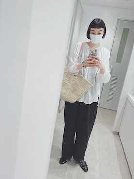 「PUAL CE CIN（ピュアルセシン）のアイテム」を使った、Kanocoさん（レディース・170cm）の春コーディネート