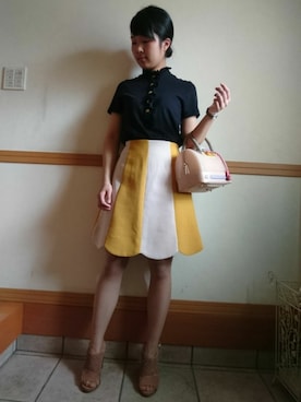 「TORY BURCH（トリーバーチ）のアイテム（トップス）」を使った、kiさん（レディース・159cm）の春コーディネート