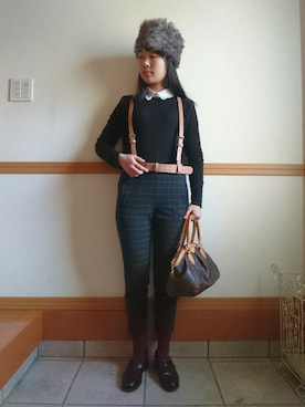 「VICKY（ビッキー）のアイテム（パンツ）」を使った、kiさん（レディース・159cm）の冬コーディネート