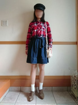 「レトロ」｜「アイテム（ブーティ）」を使った、kiさん（レディース・159cm）の春コーディネート