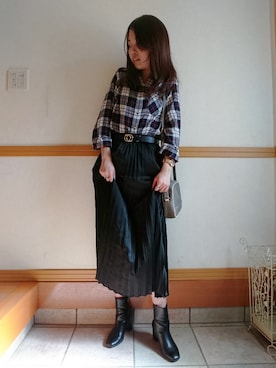 「CLATHAS（クレイサス）のアイテム」を使った、kiさん（レディース・159cm）の秋コーディネート