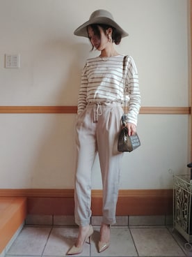 「STRAWBERRY-FIELDS（ストロベリーフィールズ）のアイテム（帽子）」を使った、kiさん（レディース・159cm）の春コーディネート