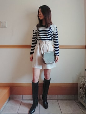 「CLATHAS（クレイサス）のアイテム」を使った、kiさん（レディース・160cm）の春コーディネート