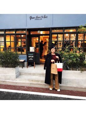 「NOLLEY’S（ノーリーズ）のアイテム（ピーコート）」を使った、chococoさん（レディース・156cm）の冬コーディネート