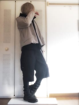 「Edwina Horl（エドウィナホール）のアイテム（ブルゾン）」を使った、△◯【WEARカラオケ・クレゲ部】さん（メンズ・173cm）の冬コーディネート