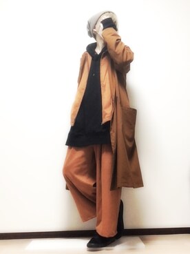 「Edwina Horl（エドウィナホール）のアイテム（その他アウター）」を使った、△◯【WEARカラオケ・クレゲ部】さん（メンズ・173cm）の冬コーディネート