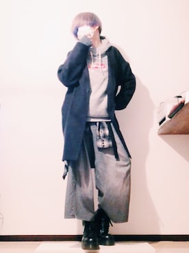 「NEONSIGN（ネオンサイン）のアイテム（その他アウター）」を使った、△◯【WEARカラオケ・クレゲ部】さん（メンズ・173cm）の冬コーディネート
