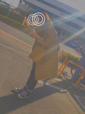 「KBF（ケイビーエフ）のアイテム（その他パンツ、ブラック系）」を使った、H¨̮ さん（レディース）の春コーディネート