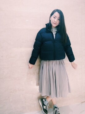 「working style」｜「アイテム（ダウンジャケット/コート）」を使った、Yukariveraさん（レディース・166cm）の冬コーディネート