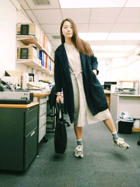 「working style」｜「アイテム（シャツワンピース）」を使った、Yukariveraさん（レディース・166cm）の春コーディネート