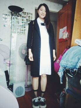 「working style」｜「アイテム（シャツワンピース）」を使った、Yukariveraさん（レディース・166cm）の春コーディネート