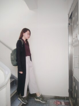 「working style」｜「アイテム（口紅/リップティント/グロス）」を使った、Yukariveraさん（レディース・166cm）の秋コーディネート