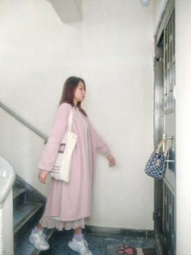 「毛衣」｜「アイテム（ダッフルコート）」を使った、Yukariveraさん（レディース・166cm）の冬コーディネート