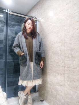 「working style」｜「アイテム（ダッフルコート）」を使った、Yukariveraさん（レディース・166cm）の冬コーディネート
