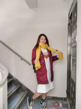 「working style」｜「アイテム（ナイロンジャケット）」を使った、Yukariveraさん（レディース・166cm）の冬コーディネート