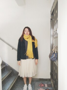 「working style」｜「アイテム（ブルゾン）」を使った、Yukariveraさん（レディース・166cm）の冬コーディネート