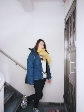 「Down Jacket 」｜Yukariveraさん（レディース・166cm）の冬コーディネート
