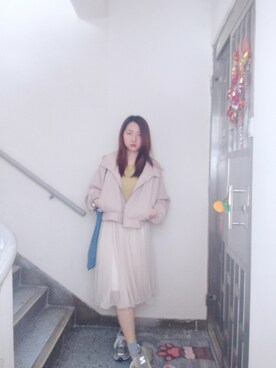 「working style」｜「アイテム（マウンテンパーカー）」を使った、Yukariveraさん（レディース・166cm）の春コーディネート