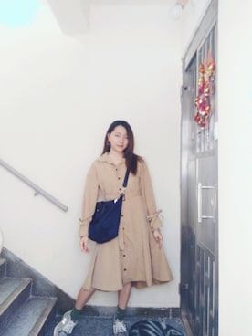 「working style」｜「アイテム（トレンチコート）」を使った、Yukariveraさん（レディース・166cm）の春コーディネート