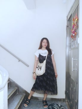 「the POOL aoyama（ザプールアオヤマ）のアイテム（ショルダーバッグ）」を使った、Yukariveraさん（レディース・166cm）の春コーディネート