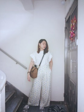 「working style」｜「アイテム（オールインワン・サロペット）」を使った、Yukariveraさん（レディース・166cm）の夏コーディネート