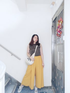 「working style」｜「アイテム（スリッポン）」を使った、Yukariveraさん（レディース・166cm）の夏コーディネート